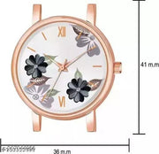 New Ethnic Flower Designer Leather Belt Analog Watches for Women Watches for Girls