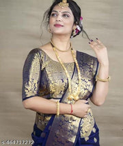 soft kanjivaram silk sarees banarasi silk saree Navy Blue