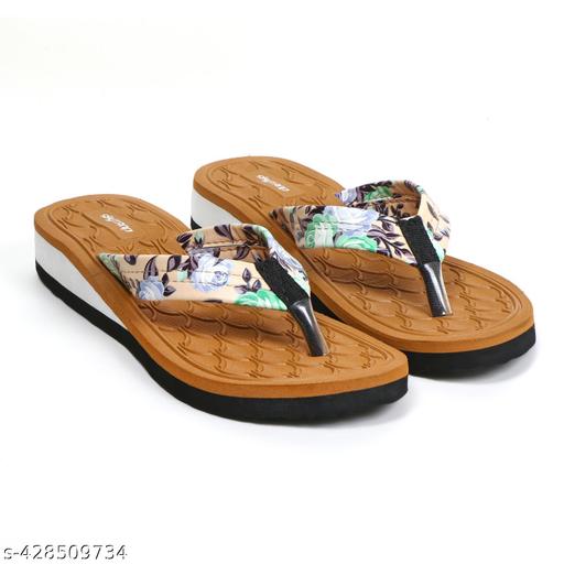 Skytrap Women Brown Nubuck Slippers Flipflop