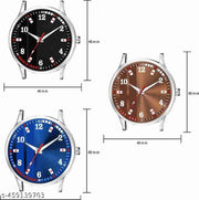 Pack of 3 combo Multi Color Wrist Watch Analog Watch - For Men Slim Dial New Designers Analog Rubbers Strap Watch For Boy And Men Watch