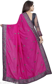 Embroidered Fashion Art Silk, Net Saree