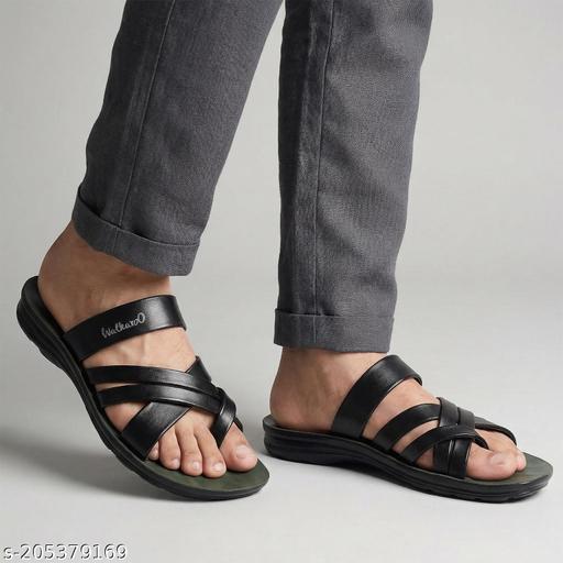WALKAROO Men Everyday Comfort Slip-On Sandals with Cushion Sole |gents slippers| daily wear slippers for men| slippers For men|outdoor chappals| lightweight chappals| flat slippers for men| slip on chappals| Walkaroo men footwear-W5687 Green