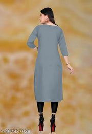 DOZZER FOX casual crape low price  daliy wear kurti combo of 2 sleeve 3/4