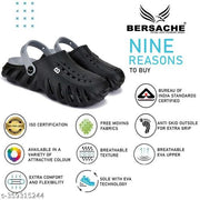 Bersache Comfortable Stylish fashionable Clogs For Men (Black)