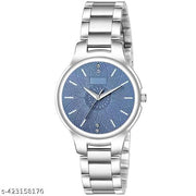Medboo Blue Round Dial Metal Silver Belt Girls watch