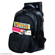 NGR fashion trending boy  School Bag Black PU Leather Bagpack For Women 15.6" Laptop Backpacks For Men Office College & Travel
