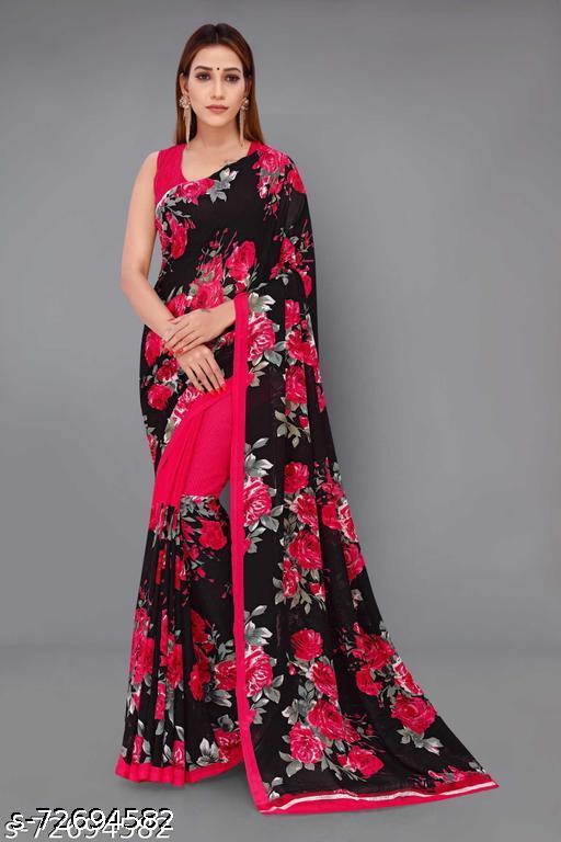 Daily Wear Floral Printed Georgette Saree