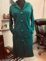 Winter Coat Style Kurta with collars and  Front Buttons and Side Pockets
