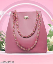 Golden Chain Handle Bag for Women | Stylish Women Bag  | Trending Women Shoulder Bag