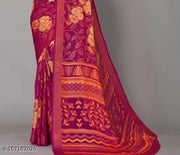 SITANJALI FANCY BRASSO SAREE WITH UNSTITCHED BLOUSE