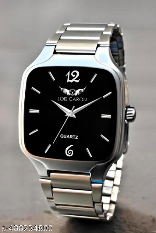 LOIS CARON LCS_4297 Elegant Silver Square Analog Quartz For Men/Boys Wrist watch Analog Watch - For Men ()