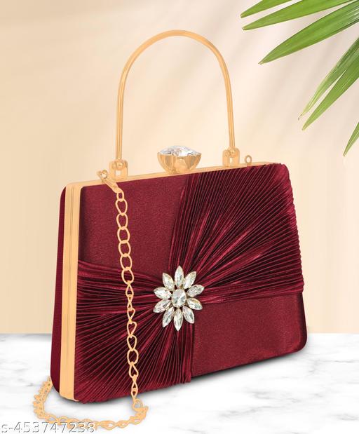 Women's Fashion Bridal Fancy Clutch Perfect for Weddings and Special Occasions | Stylish Designer Clutch for Brides | Stylish and Trendy Handbag to Complete Your Bridal Look