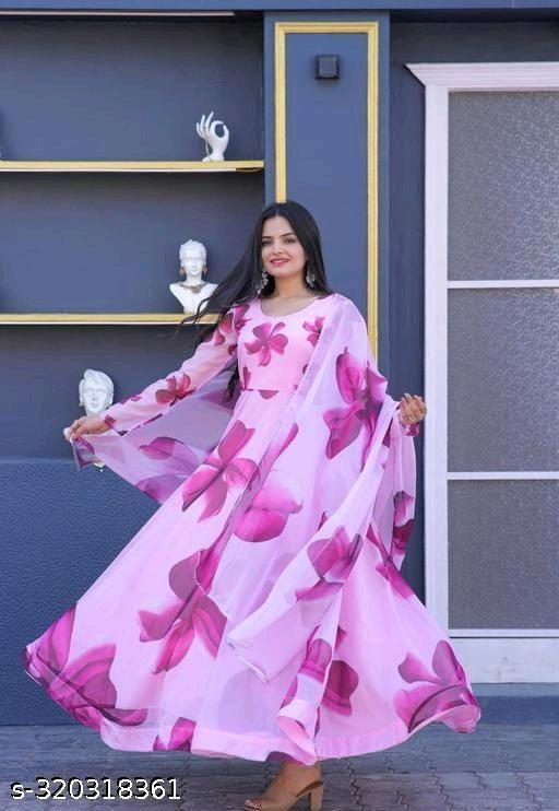 CLASSY WOMEN FLORAL PRINTED KURTA WITH DUOATTA