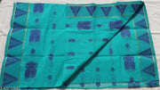 Raj Saree House Women's Bengali Pure Cotton Handloom Saree I Tant Saree I Bengali Saree  Daily  wear Tant   ( C-GREEN // Without Blouse)