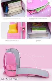 LATIQ MART Kids Cartoon School Bag Astronaut Design Nursery Cute Stylish Birthday Gift Waterproof Backpack Breathable Tuition Shoulder Bags for Girls And Boys 6-12 Years