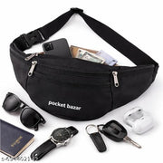 Pocket Bazar 5 Zipper Waist Bag | Travel & Daily Use Belt Pouch