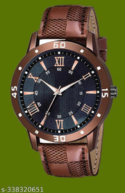 Brown Analog Watch - For Men And Boy Brown leather Designer Watch Designer Lather Strap Stylish Sport Look Boys watch for men Analog Watch - For Men