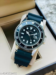 Professional Edge Silicone strap date watch for Men Analog Watch - For Men BLACK