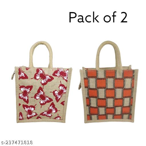Jhola Lunch bag /Tote Bag Combo. (Pack of 2)