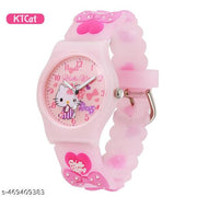KIDS GIRLS FABLOUS STYLISH MODERN PRETTY PINK ANALOG WATCH(1PCS)