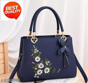 Handbag New Flower design cute handdbag for Girls and Women | Ladies Purse Handbag | Woman Gifts | Women Shoulder Bags | Side Handbags | Wedding Gifts For Woman | Women Designer Bags | Travel Purse Handbag-Black