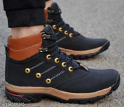 Men's Blue Synthetic Leather Outdoor Casual Shoes