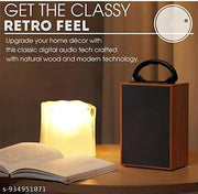 Portable Wooden Bluetooth Speaker with Powerful Bass & Wireless Connectivity