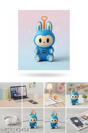 H&T Cute Lububu Bunny Portable Bluetooth Speaker – Wireless Music for Kids & Adults