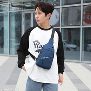 Men & Women Shoulder Bag Small Chest Bag With 2 Compartment, 1 Front Pocket And Earphone Hole/Chest Bag/Travel Chest Bag/Sling Bag For Men