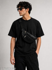 Men's Premium Leather Waist Bag | Trendy Crossbody Travel Bag