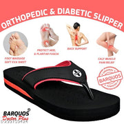 Barquos Women Doctor Slippers Orthopedic Flip Flops Women Doctor Chappal Eva Dailywear Doctor Sole Footwear Soft Light Weight Diabetic Relaxed Ortho Black