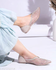 JM LOOKS Women's Bellies & Ballerinas | Pointed Toe Rhinestone | Stylish & Attractive Comfort for Women & Girls