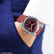 Dual Time Date Display Radium Dial Magnetic Belt Analog Watch,ONIR Premium Quality Quartz Analog Watch for Men, Glass Date Display Dial,