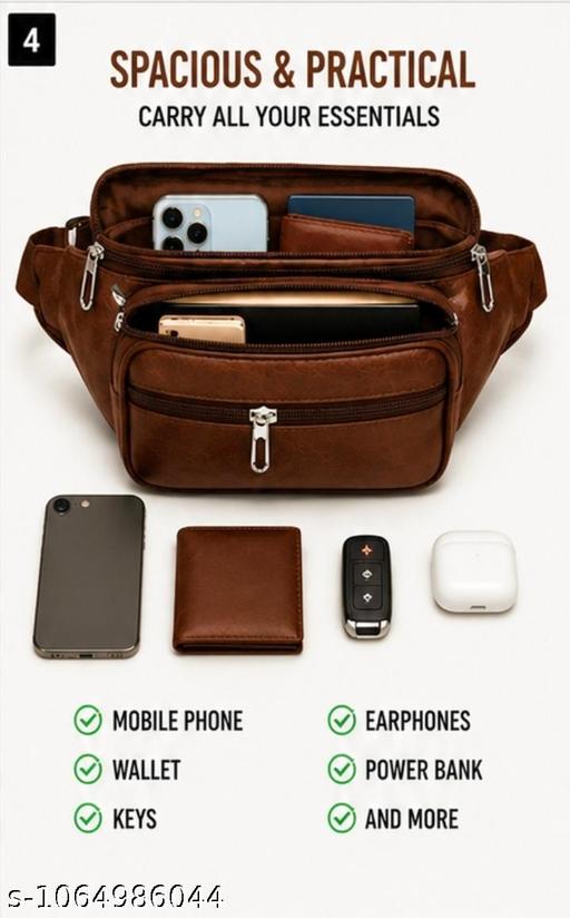 Men’s Premium Multi-Pocket Waist Bag | Crossbody Belt Bag | Travel & Daily Use