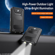 ONBIZ Solar Power Bank with LED Flashlight, Compass & Carabiner, 10000mAh with 2 USB Ports Output, 1 Type C in/Out, 1 Micro Input, Black