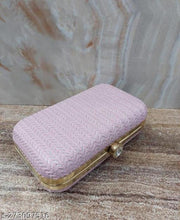 FANCY PARTYWEAR BOX CLUTCH WITH HANDLE SHIMMER SHINING BRIDAL CLUTCH