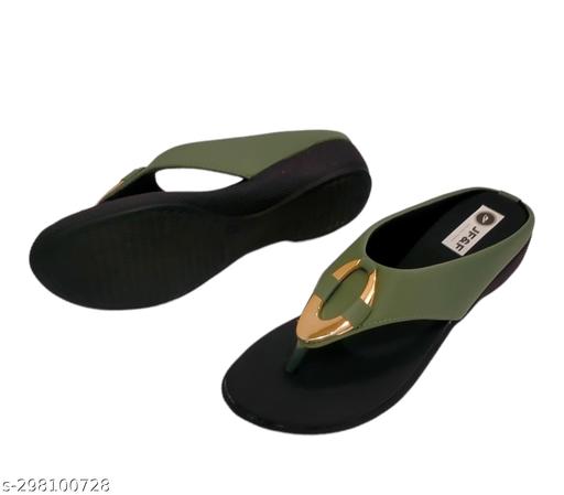 Adaab Green Lyara Women’s Flip-Flops & Slippers – Colorful, Trending Hawai Style, Daily Use, Ideal for Women and Girls