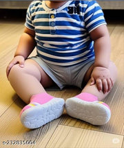 Rotation GLORY-4 Pink Knitted Slip-On Baby Shoes for Boys & Girls | Lightweight, Breathable, Soft Sole Toddler Sneakers