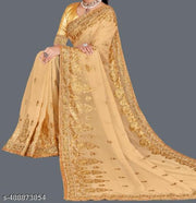 womens  embroidered facy saree