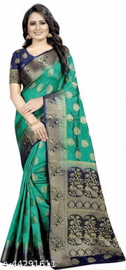 fine wear cotton silk multicolour saree.(utsav)