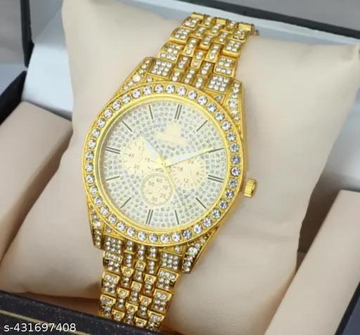 New trading premium and luxurious dimond round watch for men and boys