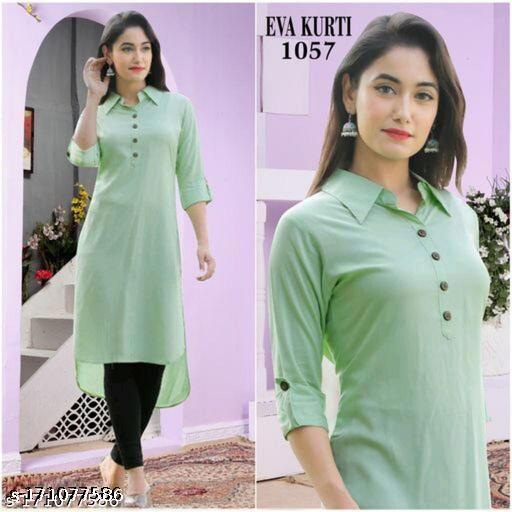 Women's heavy reyon coller neck stylish daily wear kurti