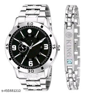 Men'slethre Men style Boys Hand Watch Gents 2024 Luxury Design STEEL BELT New Model Analog Watch - For Men & Boys