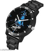 AV Poster Black Pu Men Watch