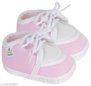 Neska Moda 3 To 12 Months Baby Girls Cotton Booties/Baby Shoe (Baby Pink) -BT9