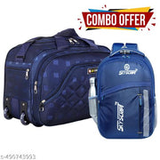 SKY SCRIPT 65L Polyester Travel Duffle Bags/Daffal Bags/Travel Bags/Travelling Bags with Combo of 33L Waterproof Backpack Bag for School/College/Travel /Offices /Boys /Girls and Teens.