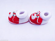 Tarun Child Care Baby Booties Baby Shoes for Any Occasions, Festive-0 to 10 Months Unisex-White Red