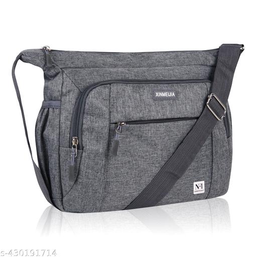 NFI essentials Sling Bag, Cross Body Messenger Bag for Business College & Classes, One Side Shoulder With Adjustable Strap