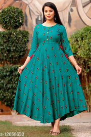 New Fancy Women's Floral Printed Rayon Comfortable Kurti
