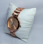 Trendy Roman Round Dial Attractive metal belt Analog Watches for Women